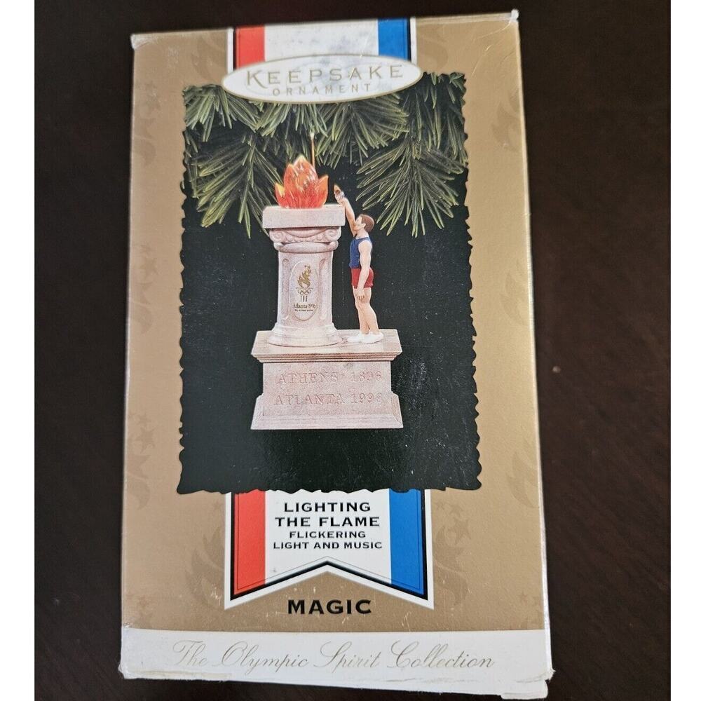 1996 Hallmark Atlanta Olympics Lighting The Flame Keepsake Ornament-NEW IN BOX
